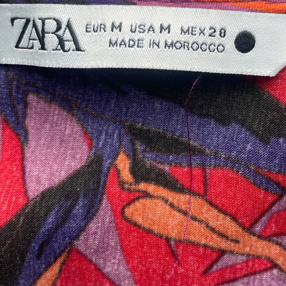 Zara Tropical Printed Floral Mini Dress - Picture 9 of 11